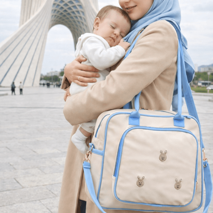 کیف خرگوش چرم آبی