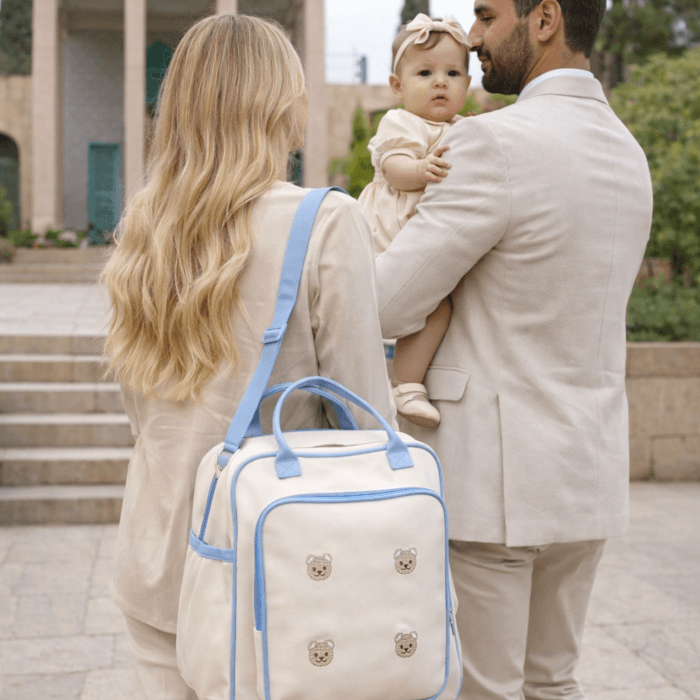کیف چرم تدی آبی